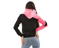 Dámská mikina s kapucí přes hlavu Barrsa Multicolor 2 Black/ Pink Barevný, XXL, Bavlna