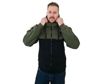 Pánská mikina s kapucí na zip Barrsa Hunter Black / Khaki Barevný, L, Bavlna