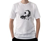Pánské tričko Barrsa Skater WHT Bílá, XL, Bavlna