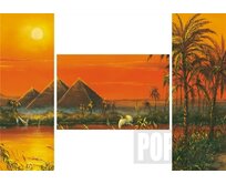 Triptych puzzle Dojmy z Egypta 3x500 dílů + Dárek Puzzle J.Warren "Aljašská iluze" v hodnotě 75 Kč