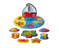 Playgro - Plovoucí puzzle do vany Plast