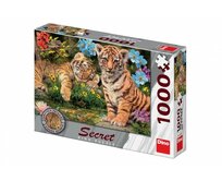 Dino Puzzle Tygřici 12 skrytých detailů 1000 dílků 66x47cm v krabici 32x23x7,5cm