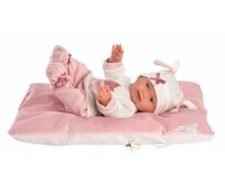 Llorens  NEW BORN HOLČIČKA - realistická panenka miminko s celovinylovým tělem - 26 cm