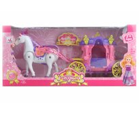 Kůň s kočárek baterie pro panenky malé