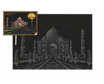 SMT Creatoys Škrabací obrázek barevný Taj Mahal 40,5x28,5cm A3 v sáčku Papír