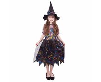 RAPPA Dětský kostým čarodějnice barevná/Halloween (S) e-obal