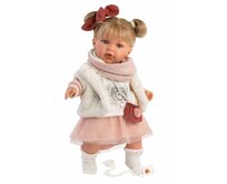 Llorens  JULIA - realistická panenka se zvuky a měkkým látkovým tělem - 42 cm