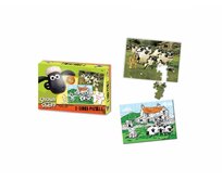 Shaun the Sheep - Oboustranné puzzle s pastelkami 50ks
