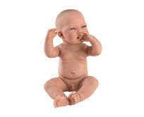 Llorens  NEW BORN CHLAPEČEK - realistická panenka miminko s celovinylovým tělem - 43 cm