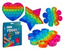 Fidget Pop Toy, antistresová hračka, Rainbow, duhová, 3 druhy, Star,