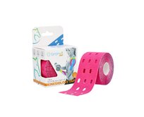 BronVit Sport Kinesio tape děrovaný růžová 5cm x 5m