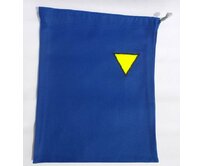 CEDR Sáček na obuv školní modrý modrý s výšivkou "trojúhelník" 