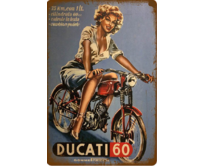 Plechová cedule Ducati 60 Velikost: A5 (20 x 15 cm) A5 (20 x 15 cm)