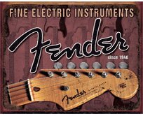 Plechová cedule Fender Velikost: A5 (20 x 15 cm) A5 (20 x 15 cm)