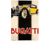 Plechová cedule Bugatti Velikost: A5 (20 x 15 cm) A5 (20 x 15 cm)