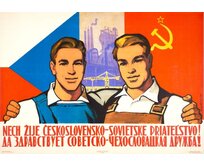 Plechová cedule Československo Sovietske priatelstvo Velikost: A5 (20 x 15 cm) A5 (20 x 15 cm)