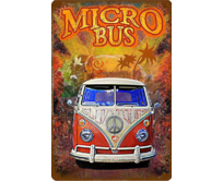 Plechová cedule Microbus Velikost: A5 (20 x 15 cm) A5 (20 x 15 cm)
