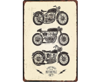 Plechová cedule Vintage Motorcycle Velikost: A5 (20 x 15 cm) A5 (20 x 15 cm)