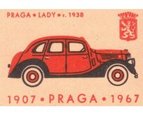 Plechová cedule Praga Lady 1938 Velikost: A5 (20 x 15 cm) A5 (20 x 15 cm)