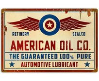 Plechová cedule American Oil Velikost: A5 (20 x 15 cm) A5 (20 x 15 cm)