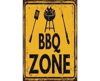 Plechová cedule BBQ Zone Velikost: A5 (20 x 15 cm) A5 (20 x 15 cm)