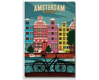 Plechová cedule Amsterdam Velikost: A5 (20 x 15 cm) A5 (20 x 15 cm)