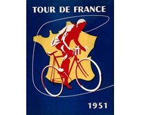 Plechová cedule Tour de France 1951 Velikost: A5 (20 x 15 cm) A5 (20 x 15 cm)