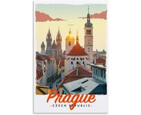 Plechová cedule Prague Velikost: A5 (20 x 15 cm) A5 (20 x 15 cm)