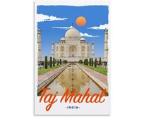Plechová cedule Taj Mahal Velikost: A5 (20 x 15 cm) A5 (20 x 15 cm)