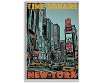 Plechová cedule Time Square Velikost: A5 (20 x 15 cm) A5 (20 x 15 cm)