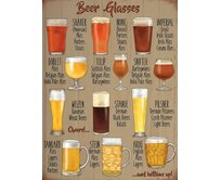 Plechová cedule Beer Glasses Velikost: A5 (20 x 15 cm) A5 (20 x 15 cm)