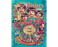 Plechová cedule The Beatles III Velikost: A5 (20 x 15 cm) A5 (20 x 15 cm)