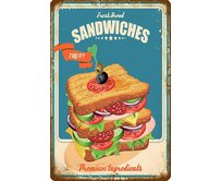Plechová cedule Sandwiches Velikost: A5 (20 x 15 cm) A5 (20 x 15 cm)