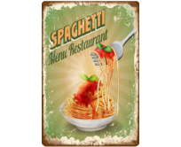 Plechová cedule Spaghetti Velikost: A5 (20 x 15 cm) A5 (20 x 15 cm)