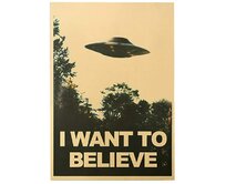 Plechová cedule I Want To Believe Velikost: A5 (20 x 15 cm) A5 (20 x 15 cm)
