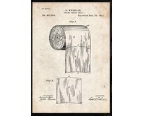 Plechová cedule Patent na toaletní papír Velikost: A5 (20 x 15 cm) A5 (20 x 15 cm)
