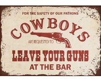 Plechová cedule Cowboys Velikost: A4 (30 x 20 cm) A4 (30 x 20 cm)