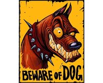 Plechová cedule Beware of Dog Velikost: A4 (30 x 20 cm) A4 (30 x 20 cm)