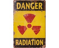 Plechová cedule Danger Radiation Velikost: A5 (20 x 15 cm) A5 (20 x 15 cm)