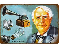 Plechová cedule Edison Velikost: A4 (30 x 20 cm) A4 (30 x 20 cm)