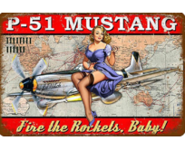 Plechová cedule P-51 Mustang II Velikost: A4 (30 x 20 cm) A4 (30 x 20 cm)