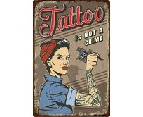 Plechová cedule Tatoo II Velikost: A4 (30 x 20 cm) A4 (30 x 20 cm)