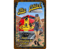 Plechová cedule The Chief Velikost: A4 (30 x 20 cm) A4 (30 x 20 cm)