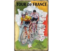 Plechová cedule Tour de France II Velikost: A5 (20 x 15 cm) A5 (20 x 15 cm)