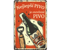 Plechová cedule Nejlepší pivo Velikost: A5 (20 x 15 cm) A5 (20 x 15 cm)