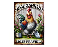 Plechová cedule Moje zahrada Velikost: A4 (30 x 20 cm) A4 (30 x 20 cm)