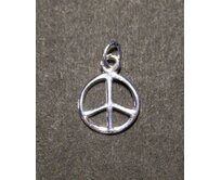 Hippie (peace) Symbol - stříbrný přívěsek / přívěsek ze stříbra