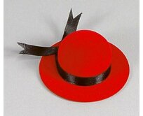 Sametová krabička na šperky - červený klobouček