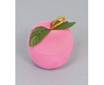 Sametová krabička na šperky - růžové jablíčko