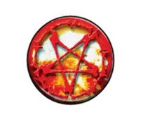 Pentagram (red) - button